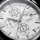 Luxury Chronograph Style Watch with Tachymeter Dial & Leather Strap