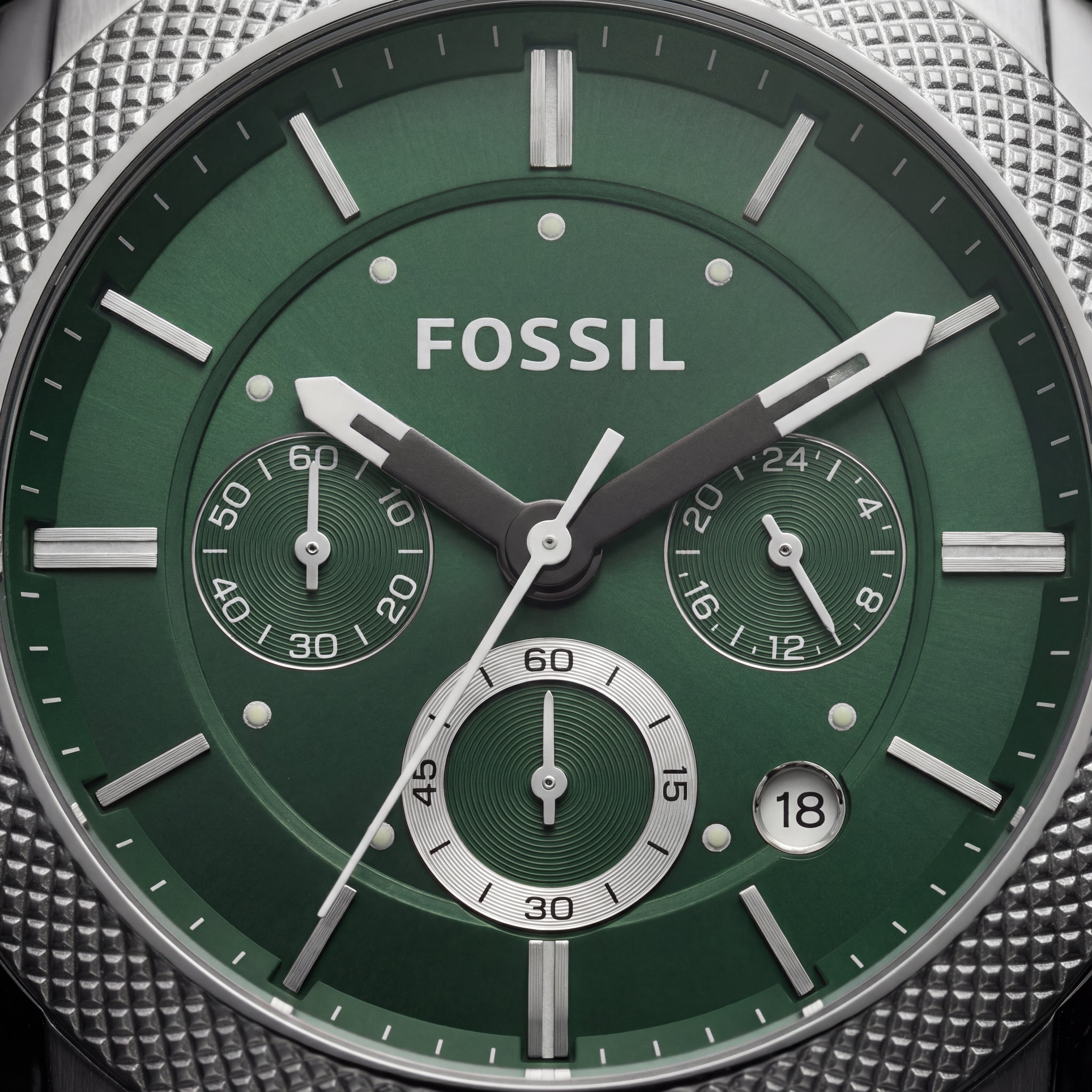 Emerald Green Chronograph Stainless Steel Men’s Watch