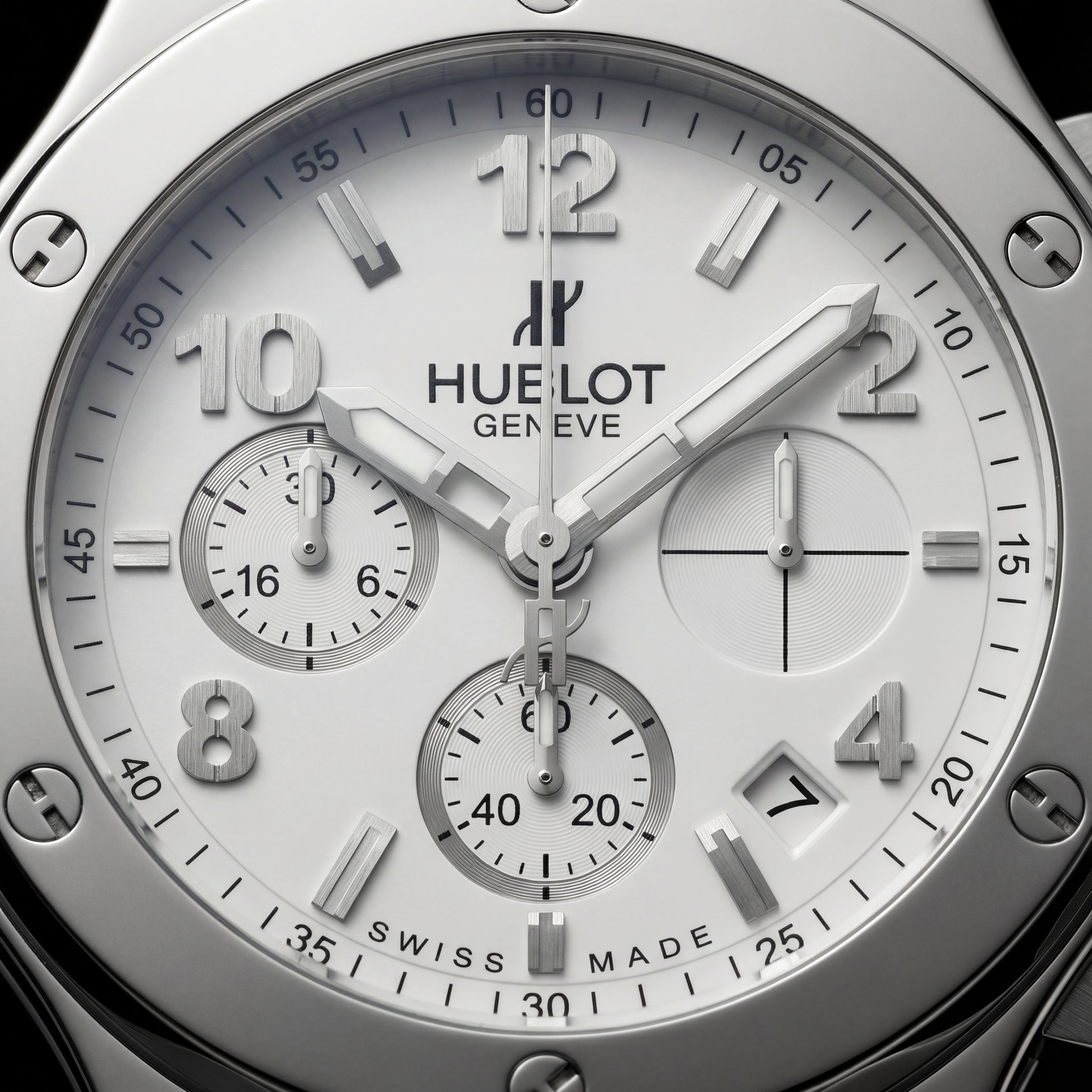 Arctic White Chronograph Steel Sports Watch