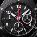 Stealth Black Chronograph Rubber Strap Men’s Watch