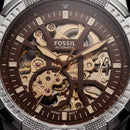 Skeleton Automatic Men’s Watch with Brown Leather Strap