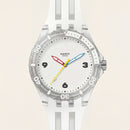 Transparent White Sport Men’s Watch with Silicone Strap