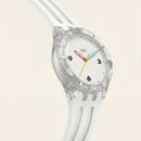 Transparent White Sport Men’s Watch with Silicone Strap