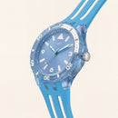 Blue Transparent Sport Men’s Watch with Silicone Strap