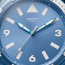 Blue Transparent Sport Men’s Watch with Silicone Strap