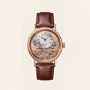 Rose Gold Skeleton Tourbillon-Style Luxury Men’s Watch with Leather Strap