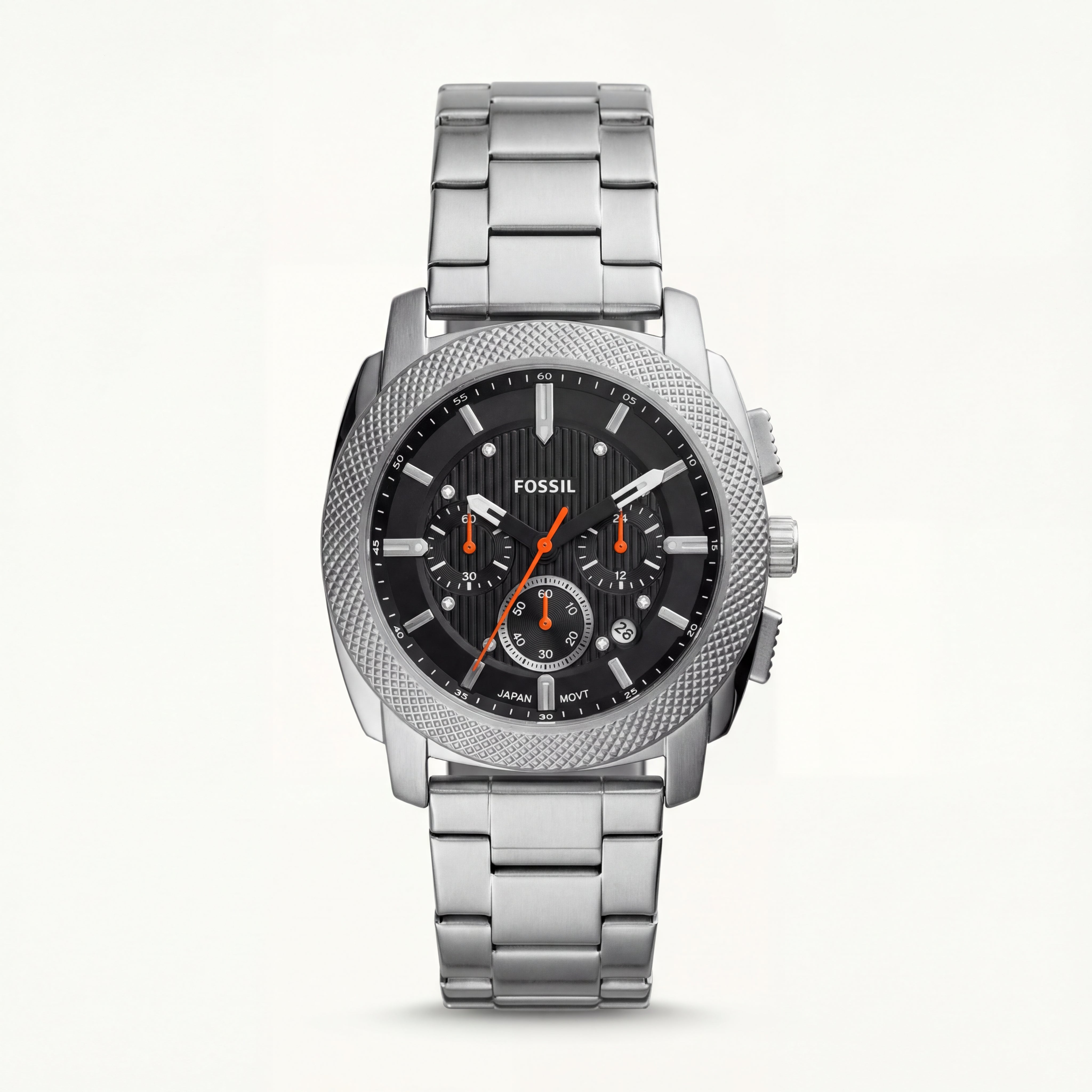 Silver Chronograph Men’s Watch with Stainless Steel Bracelet