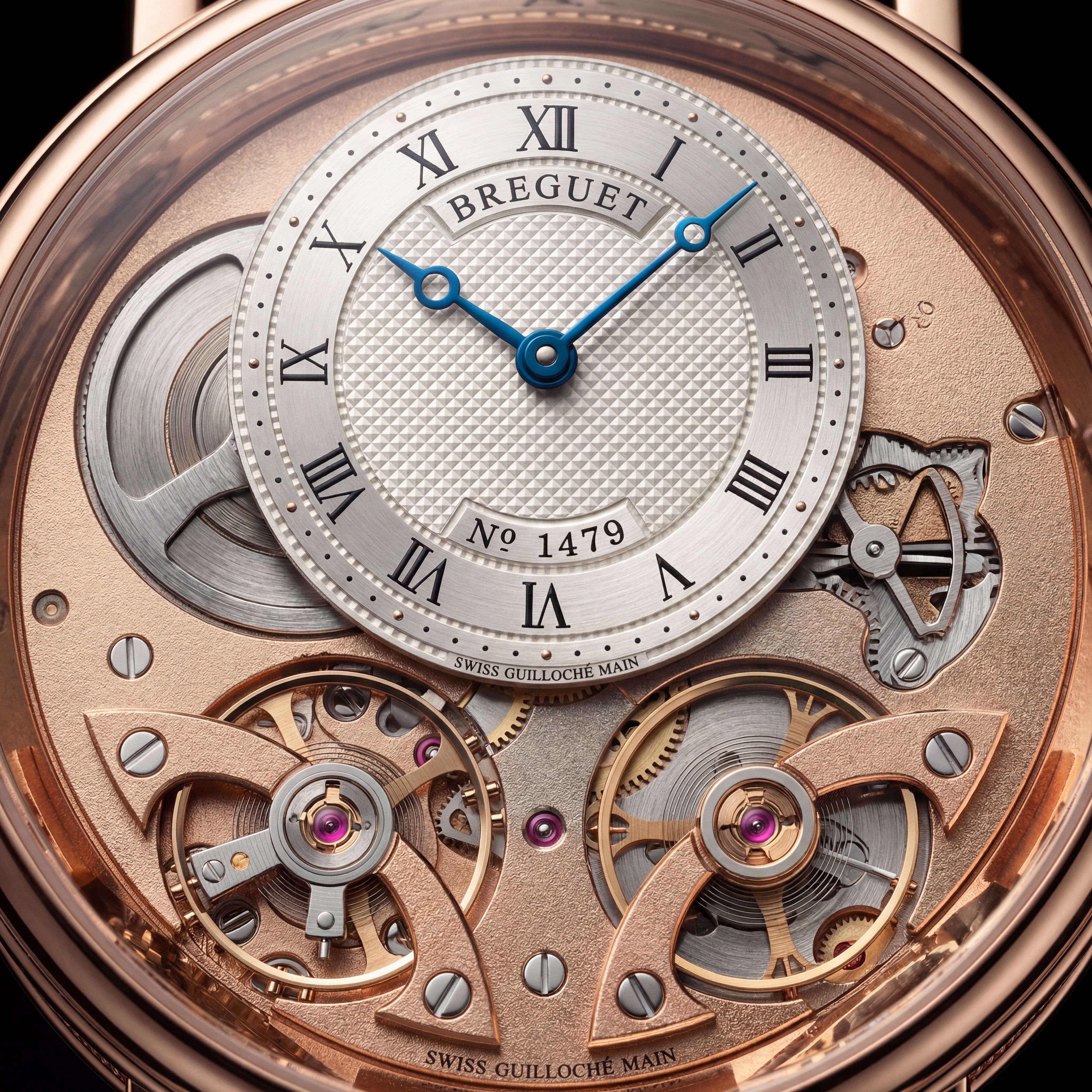 Rose Gold Skeleton Tourbillon-Style Luxury Men’s Watch with Leather Strap