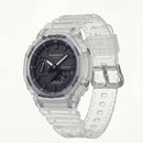 Transparent Ice-Clear Tactical Men’s Watch with Black Digital-Analog Dial