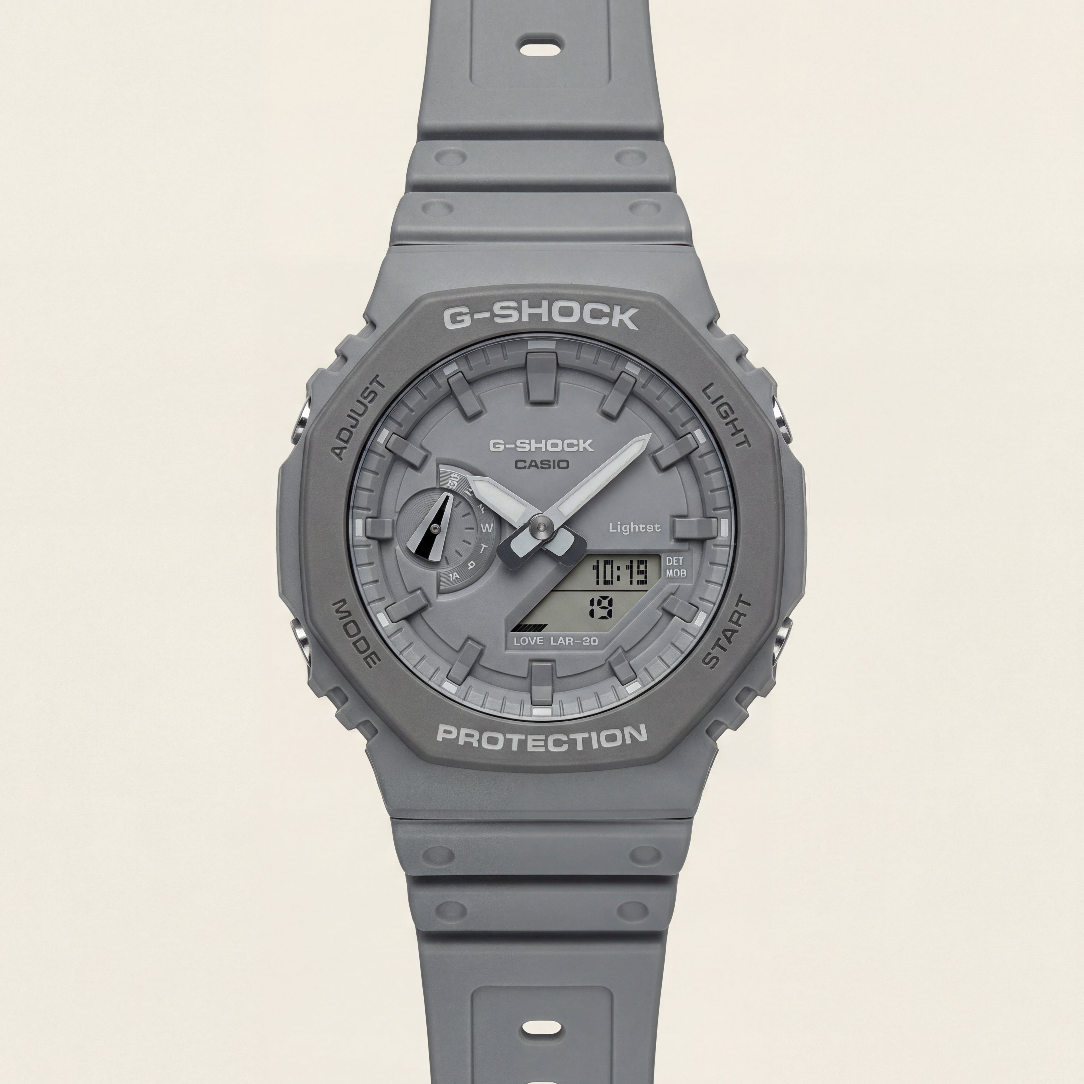 Matte Grey Shock-Resistant Analog-Digital Men’s Watch with Minimal Sport Finish