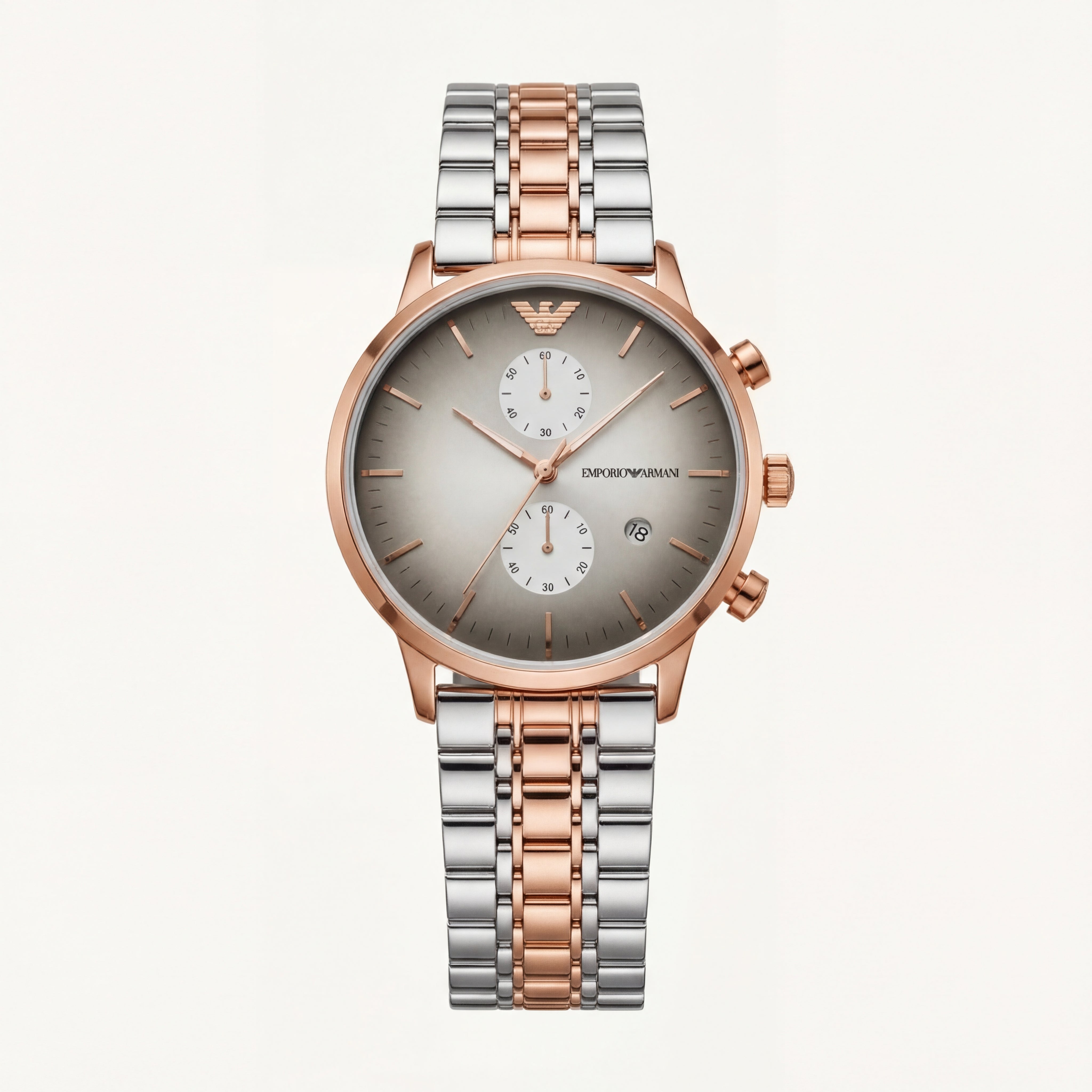 Two-Tone Rose Gold Chronograph Luxury Men’s Watch with Champagne Dial
