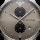 Champagne Grey Chronograph Men’s Watch with Full Silver Stainless Steel Bracelet