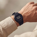 All-Black Digital Shock-Resistant Men’s Watch with Tactical Resin Strap