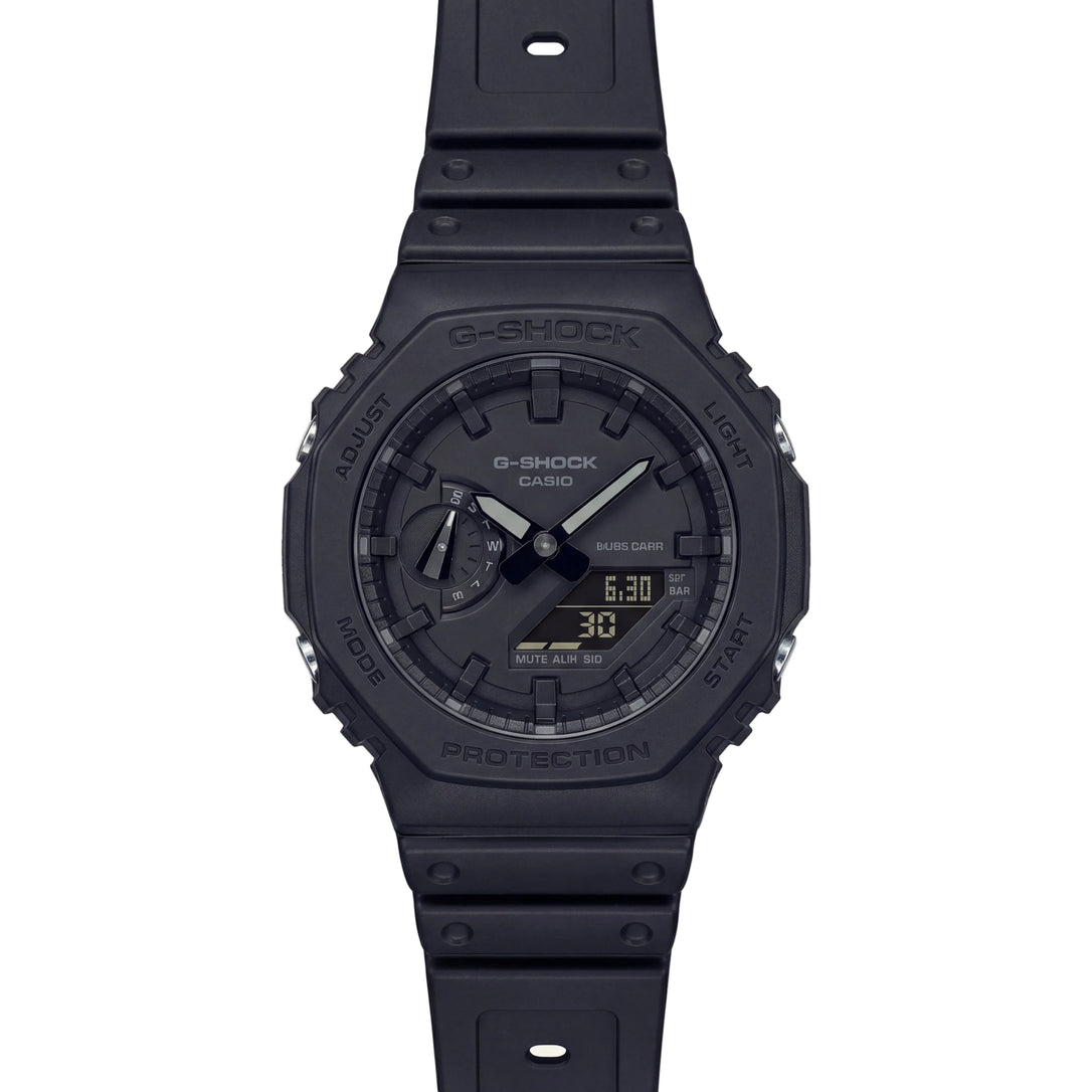 All-Black Stealth Tactical Men’s Watch with Digital-Analog Display