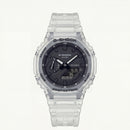 Transparent Ice-Clear Tactical Men’s Watch with Black Digital-Analog Dial