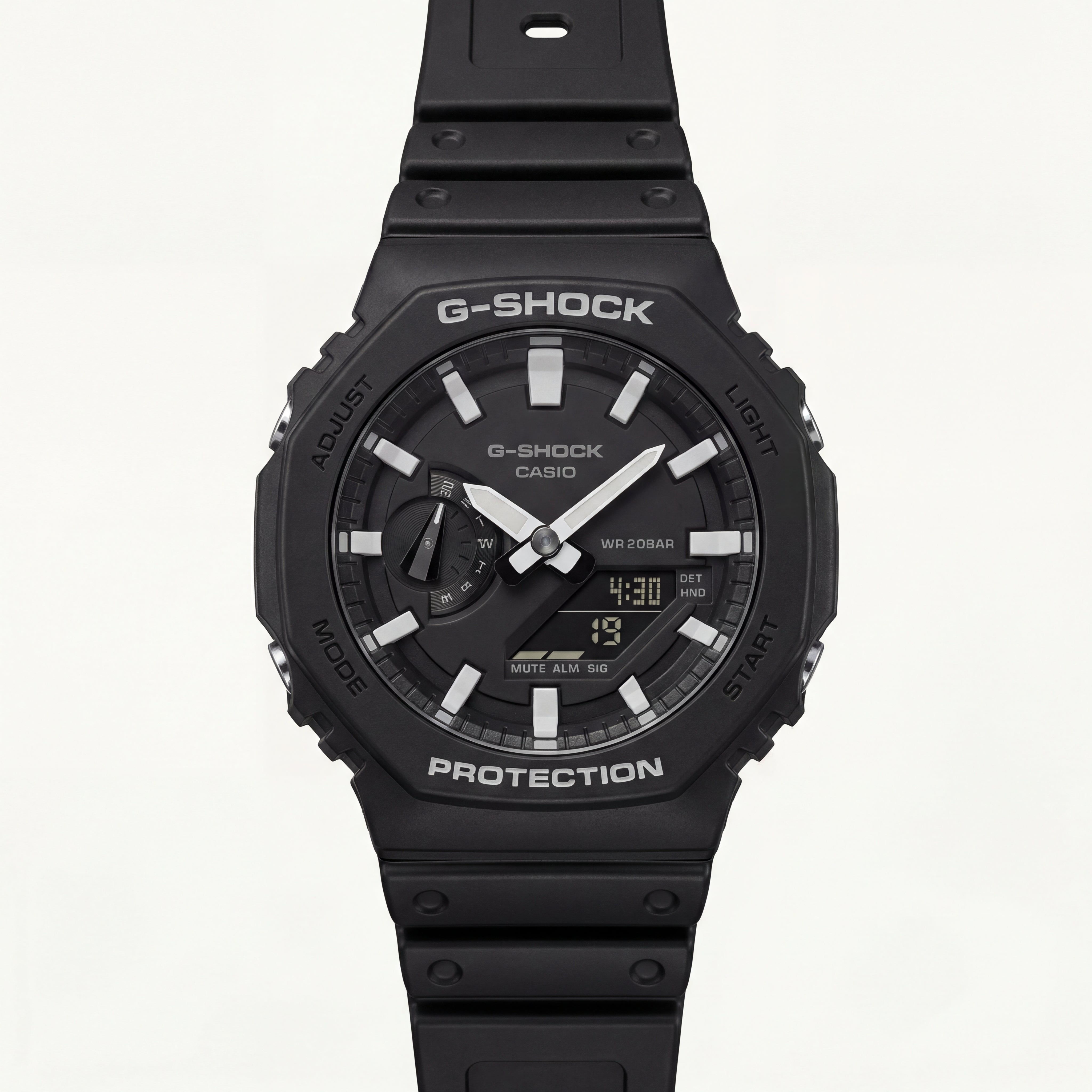 All-Black Tactical Digital-Analog Men’s Watch with Shock-Resistant Sport Strap