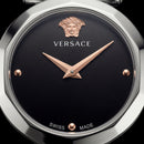 Silver Stainless Steel Case Black Dial Medusa Luxury Bracelet Watch – Women