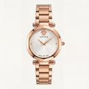 Rose Gold Stainless Steel Case Ivory White Dial Luxury Medusa Bracelet Watch – Women