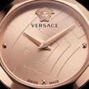 Rose Gold Stainless Steel Case Champagne Dial Luxury Medusa Bracelet Watch – Women