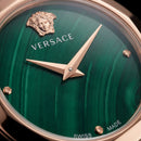 Rose Gold Stainless Steel Case Emerald Green Dial Luxury Medusa Bracelet Watch – Women
