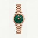 Rose Gold Stainless Steel Case Emerald Green Dial Luxury Medusa Bracelet Watch – Women
