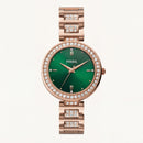 Emerald Royale Luxury Watch – Rose Gold Crystal Edition