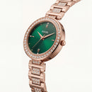 Emerald Royale Luxury Watch – Rose Gold Crystal Edition