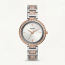 Silver Radiance Crystal Watch – Two-Tone Luxe Edition