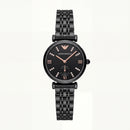 Midnight Onyx Crystal Watch – Black Luxe Edition