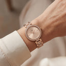 Champagne Luxe Crystal Watch – Full Rose Gold Edition
