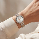 Silver Radiance Crystal Watch – Two-Tone Luxe Edition