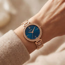 Royal Sapphire Crystal Watch – Rose Gold Luxe Edition