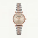 Champagne Glow Crystal Watch – Two-Tone Signature Edition