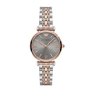 Grey Radiance Crystal Watch – Two-Tone Rose Edition