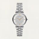 Silver Crystal Statement Watch – Diamond Dial Edition