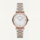 Two-Tone Rose Mother-of-Pearl Watch – Minimal Luxe Edition