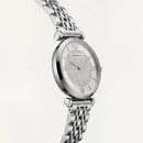 Silver Crystal Statement Watch – Diamond Dial Edition