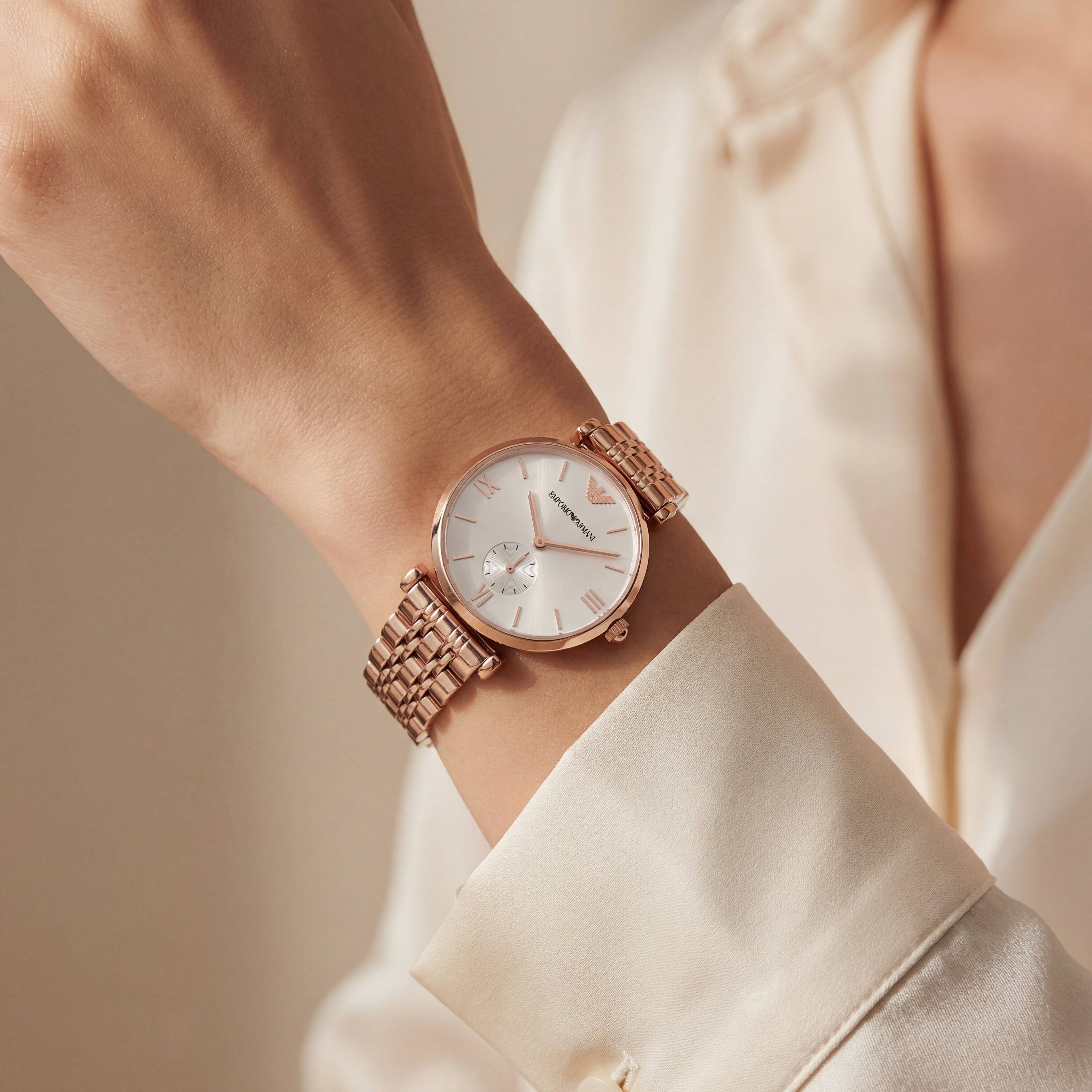 Rose Gold Small Seconds Watch – Executive Luxe Edition