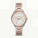 Two-Tone Rose Gold Chronograph Crystal Bezel Watch – Signature Luxe Edition