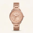 Full Rose Gold Chronograph Crystal Bezel Watch – Grand Luxe Edition
