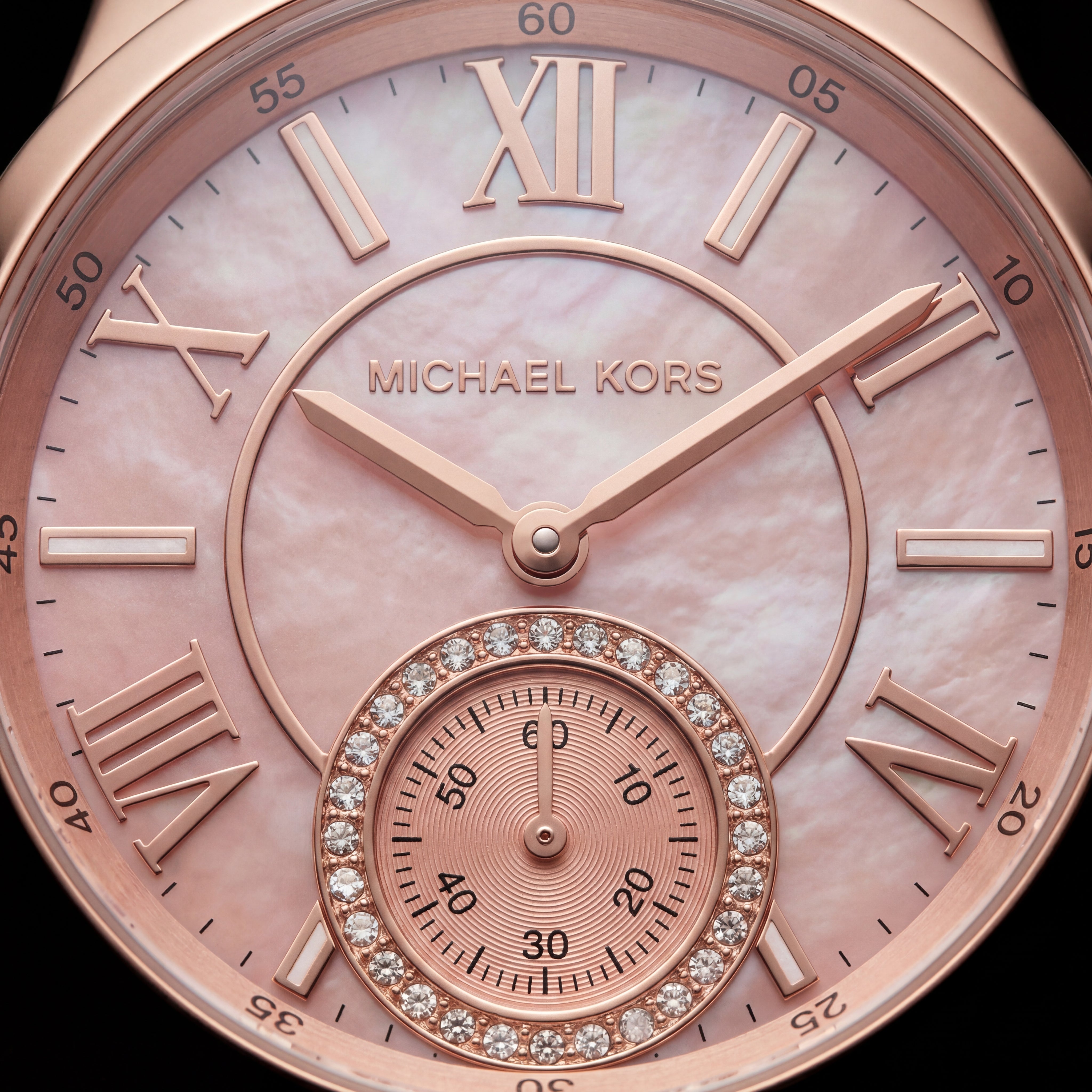 Rose Radiance Crystal Watch – Blush Gold Edition