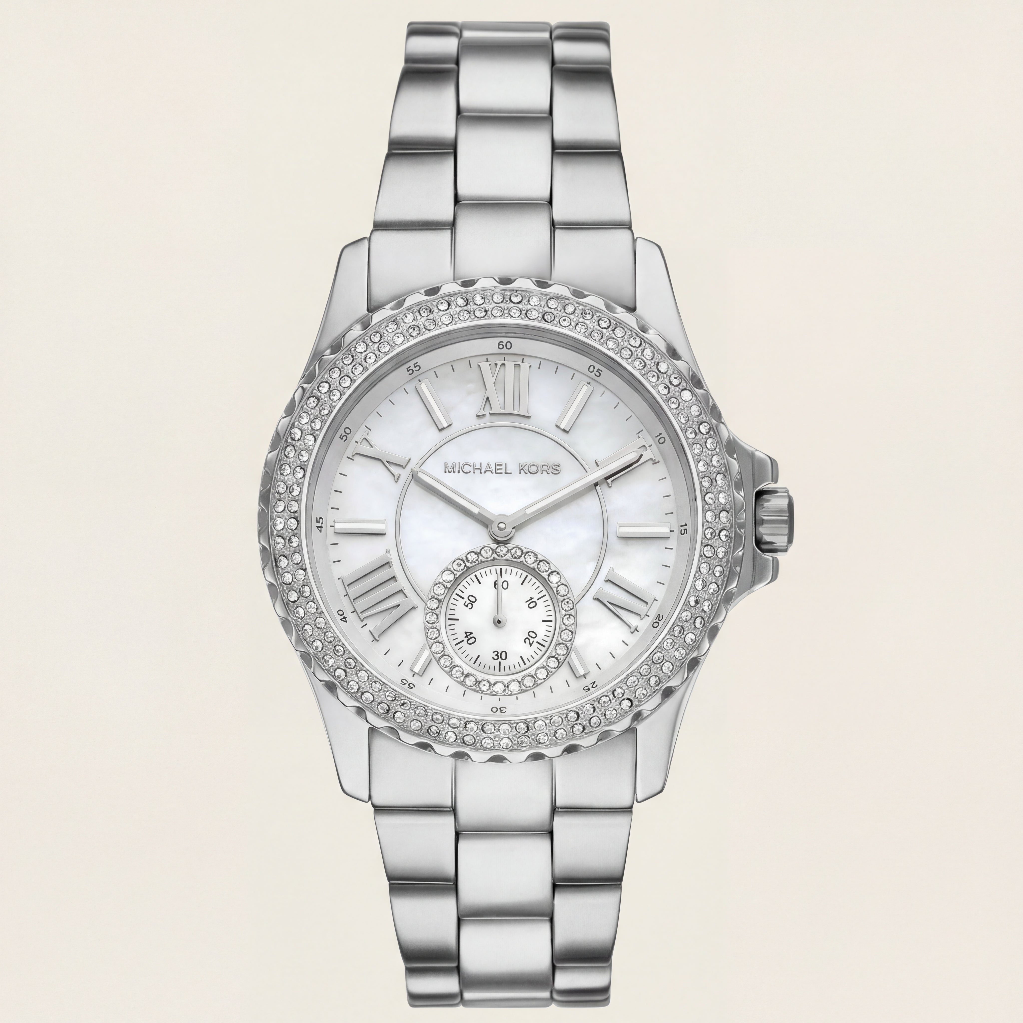 Arctic Radiance Crystal Watch – Silver Luxe Edition