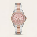 Blush Harmony Crystal Watch – Two-Tone Luxe Edition