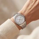 Arctic Radiance Crystal Watch – Silver Luxe Edition