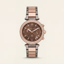 Mocha Rose Two-Tone Crystal Chronograph – Luxe Signature Edition