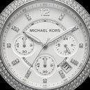 Silver Ice Crystal Chronograph Watch – Diamond Glow Luxe Edition