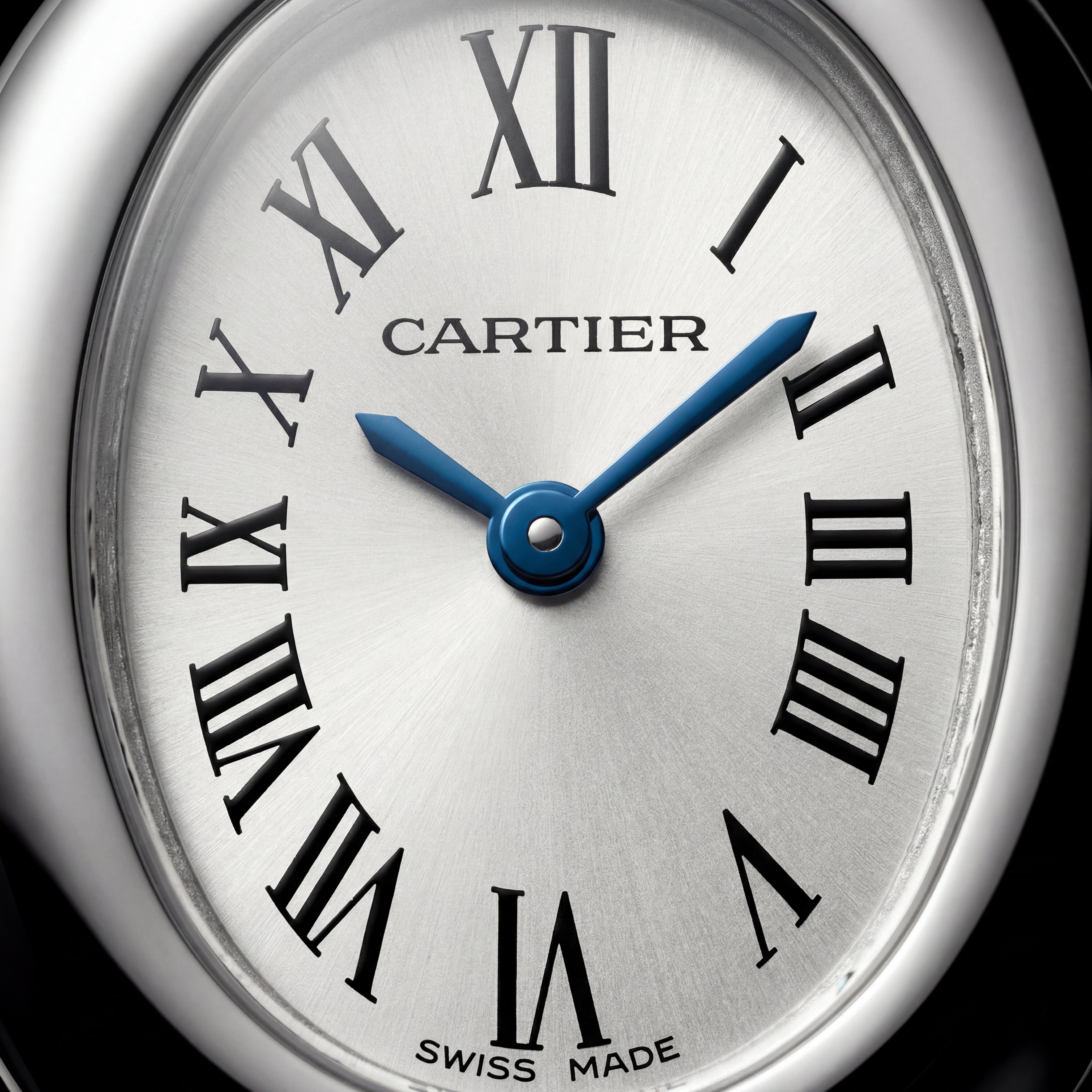 Oval Silver Roman Dial Bangle Watch – Timeless Parisian Elegance Edition