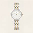 Ivory Crystal Bezel Two-Tone Watch – Slim Luxe Signature Edition