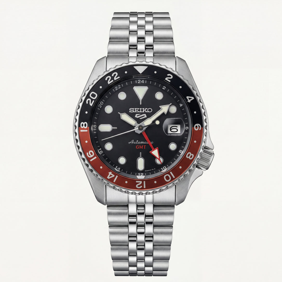 Midnight Black Dual-Tone GMT Steel Watch