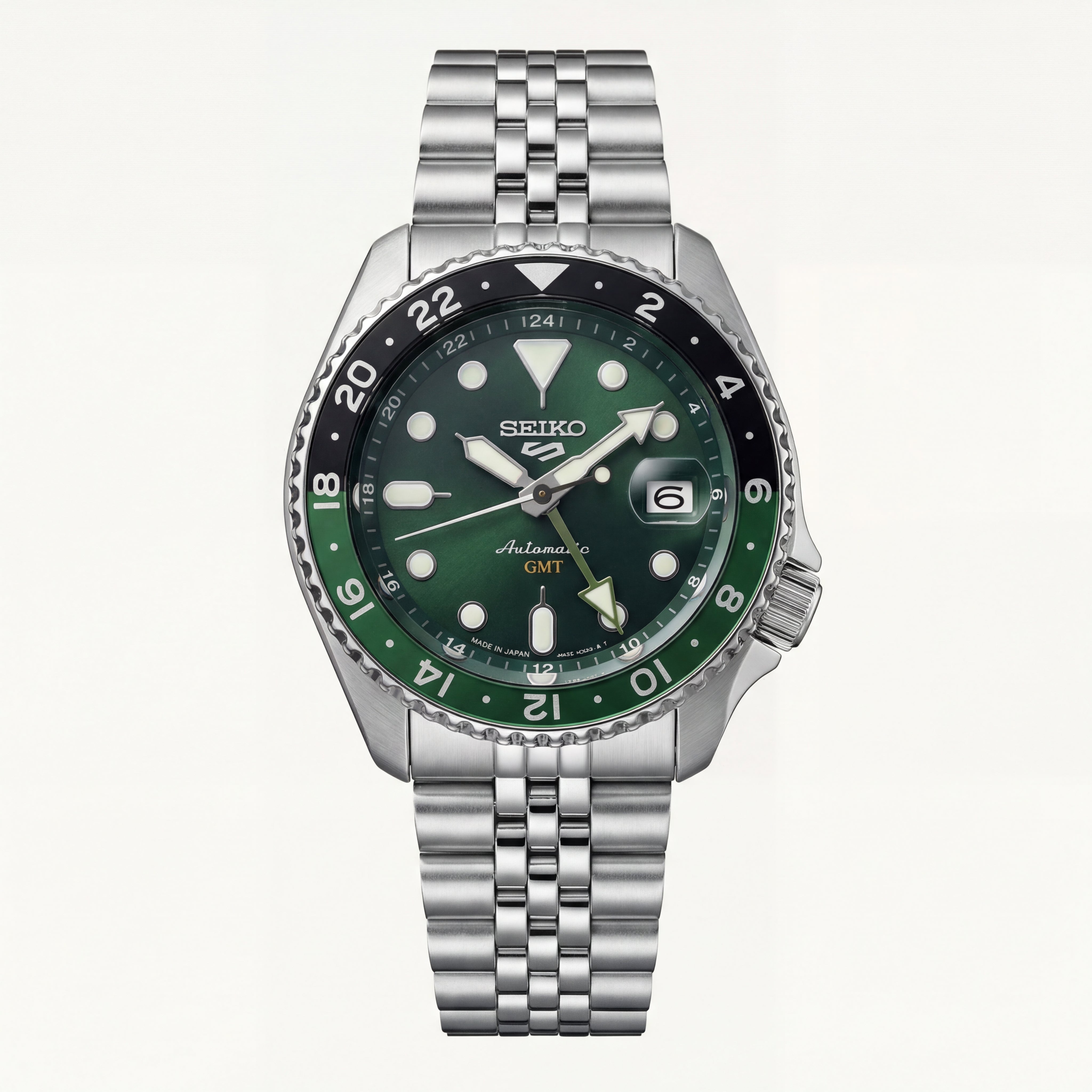 Emerald Green GMT Automatic Steel Watch